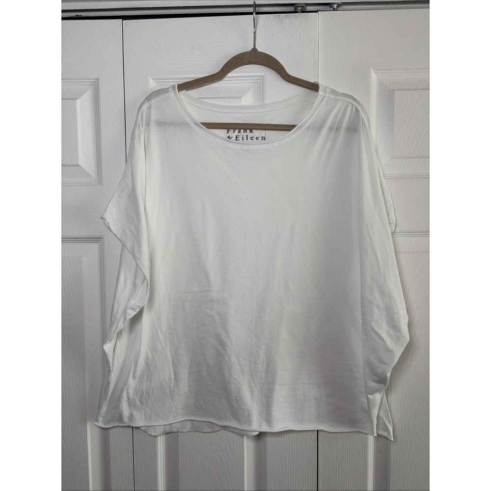 Frank & Eileen Tee Lab Cape Tee Womens Size OS White Supima Cotton Neutral Basic